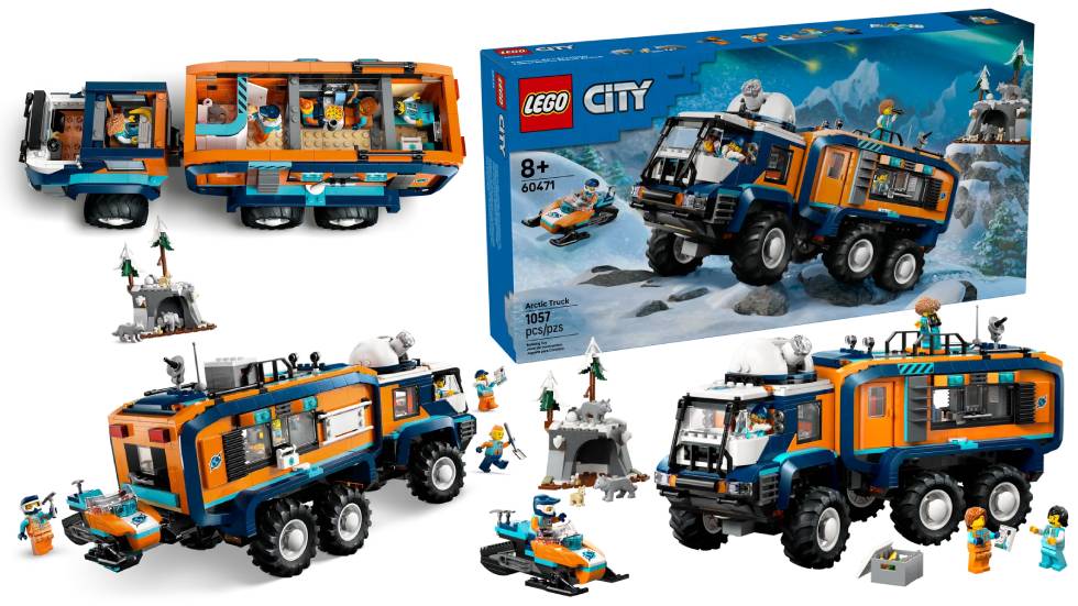 LEGO City Arctic Explorer Science Lab Truck (60471) set for the sumer of 2025 complete with richly-detailed truck interior, explorers and snow motorbike, among other details