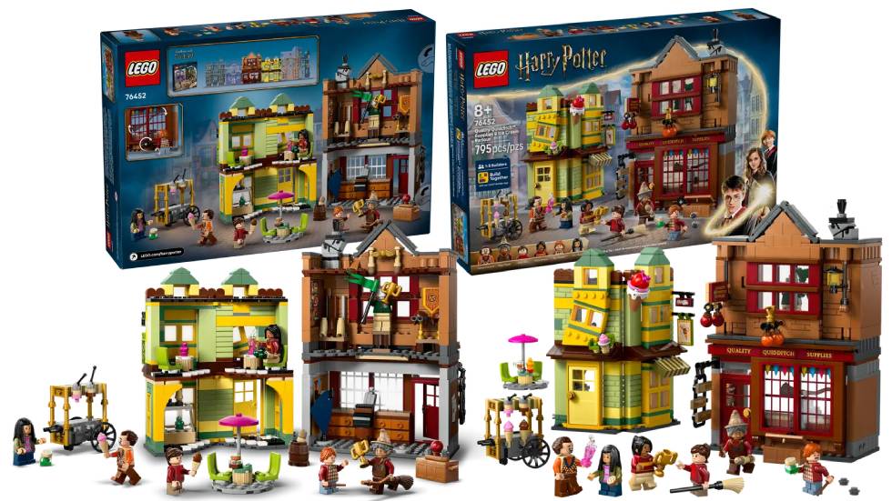 The LEGO Harry Potter Quality Quidditch Supplies & Ice Cream buildings and minifigures for the 2025 summer set