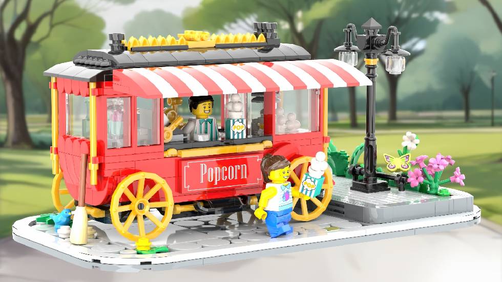 BrickLink Designer Program Series 5 winner - Popcorn Wagon - customer minifig